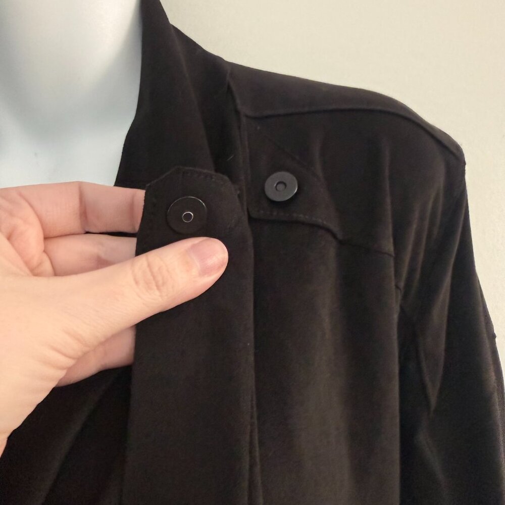 BLANKNYC Black Convertible Drape Jacket | Magnetic Cowl Neck Size M - Picture 8 of 14